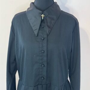Villains Goth Black Collared Dress